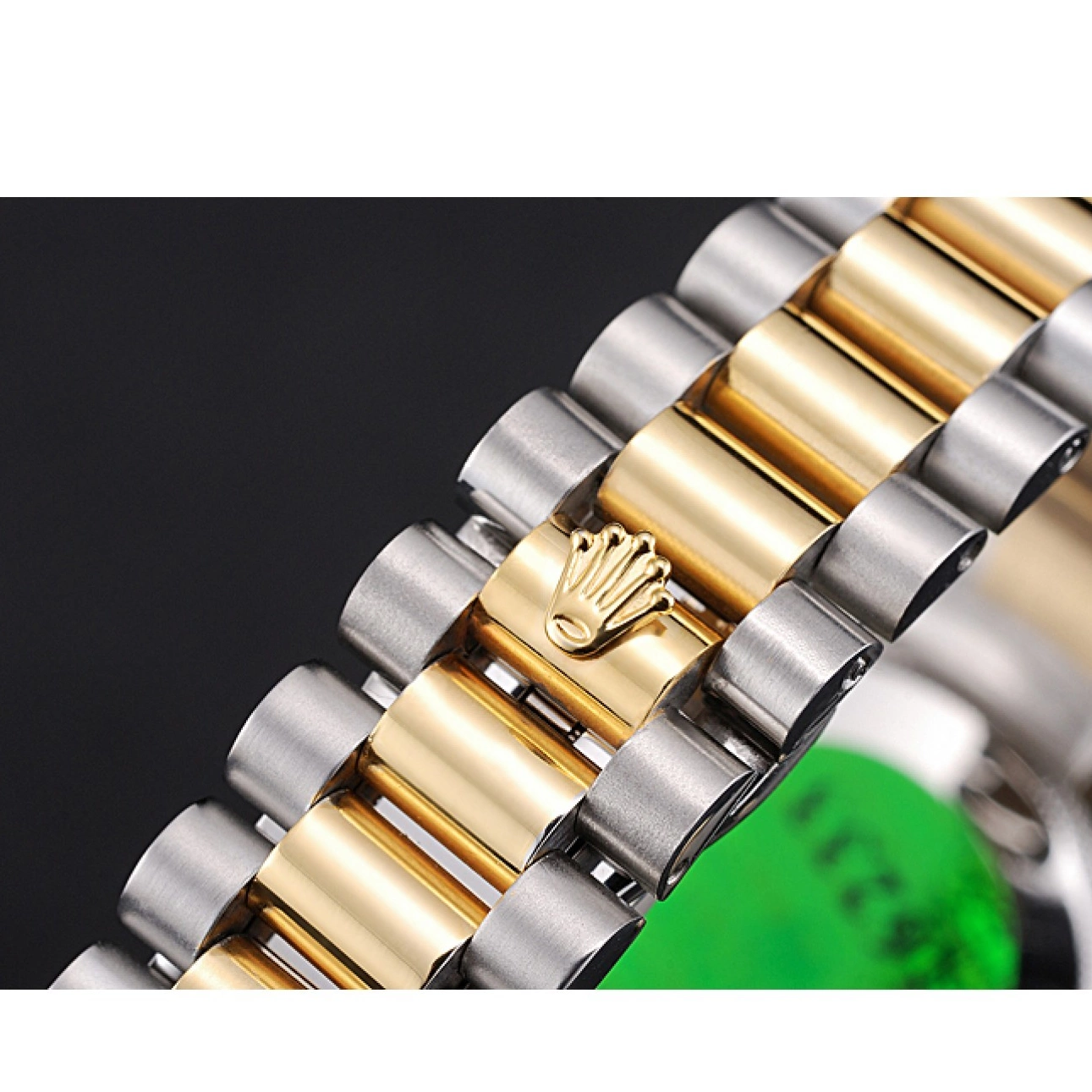Good Copy Rolex Watches Dial Stainless Tone Gold Day-Date Two Steel 18k Rolex Gold Plated 0801